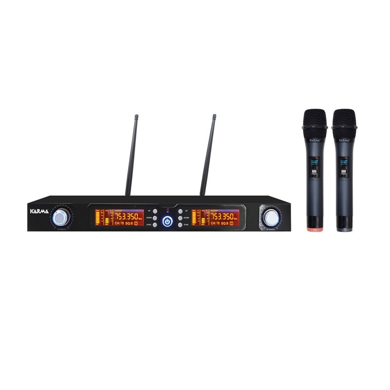 RADIOMICROFONO DOPPIO PALMARE UHF (SET 7822) DOPPIO 740/790 MHZ