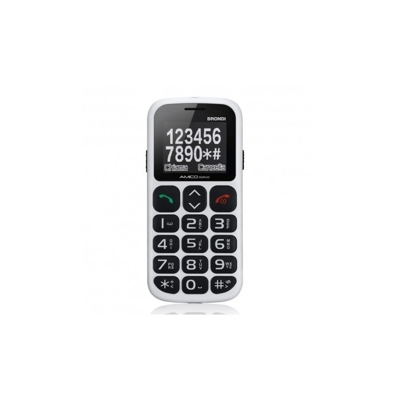 CELLULARE AMICO SEMPLICE DUAL SIM BIANCO ITALIA