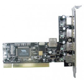 CONTROLLER PCI LINDY 4 1P USB 2.0 (51063)