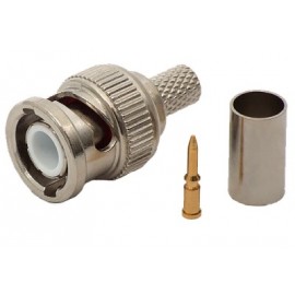 CONNETTORE BNC A CRIMPARE CAVI RG59 COASSIALI (CV-AD-006)