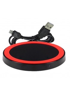 WIRELESS CHARGER QI 76 - RICARICA WIRELESS - NERO/ROSSO