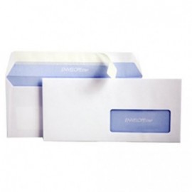 BUSTE BIANCHE 110X230MM C/FINESTRA 90GR + STRIP DA 500PZ