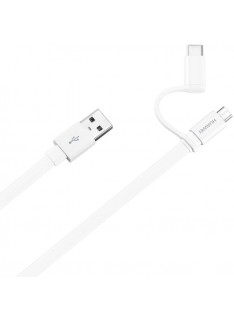 CAVO AP55S USB TYPE-A CON MICRO-USB + TYPE-C RICARICA 2IN1