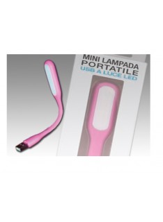 LAMPADA MINI PORTATILE A LED - ROSA (45952)