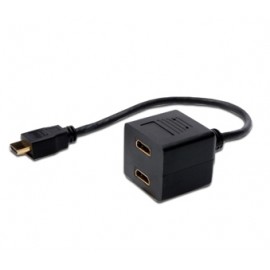 CAVO SPLITTER HDMI CON 1 CON MASCHIO E 2 FEMMINA HDMI (AK508001)