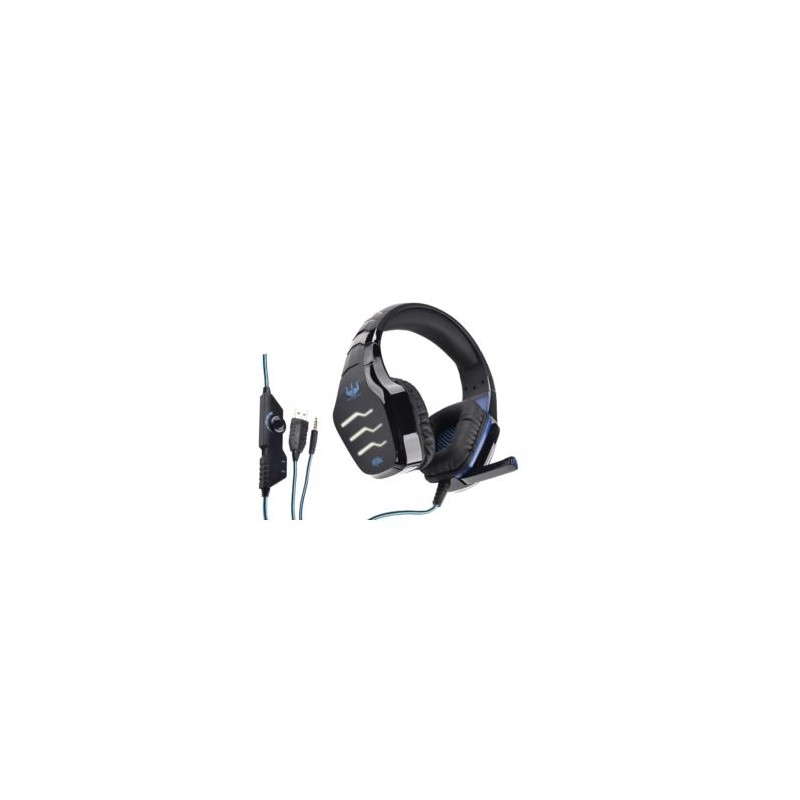 CUFFIA CON MICROFONO GT 86BL LED BLU GAMING