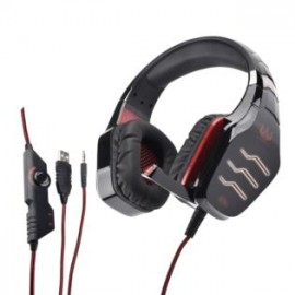 CUFFIA CON MICROFONO GT 86R LED ROSSO GAMING