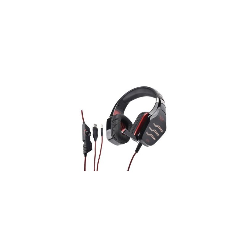 CUFFIA CON MICROFONO GT 86R LED ROSSO GAMING