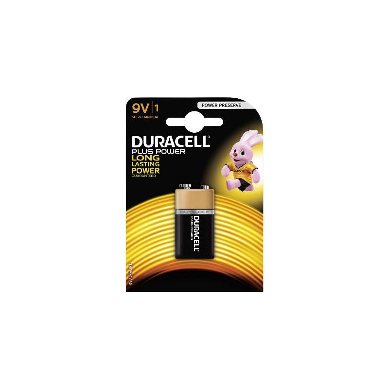 BATTERIE ALCALINE 9V (MN1604 PLUS)