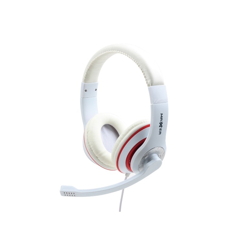 CUFFIE MICROFONO ACT-MHS-003 ROSSO/BIANCO