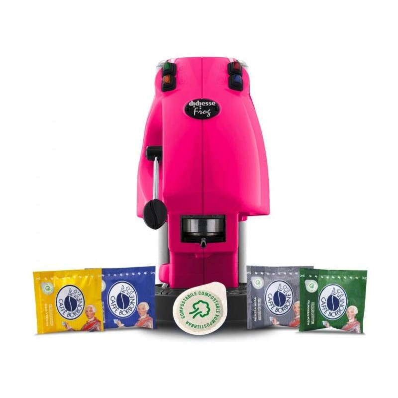 MACCHINA DA CAFFE' FROG MAGICA EMOZIONE + 60 CIALDE - FUCSIA