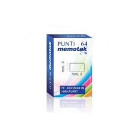 PUNTI METALLICI UNIVERSALI 6/4 - CONF. DA 10 PZ (1000 PUNTI TOTALI)