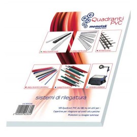 COPERTINE PVC QUADRANTI A4 150M 100PZ.