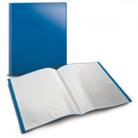 PORTALISTINO A BUSTE FISSE ELICA - 40 BUSTE - COPERTINA BLU