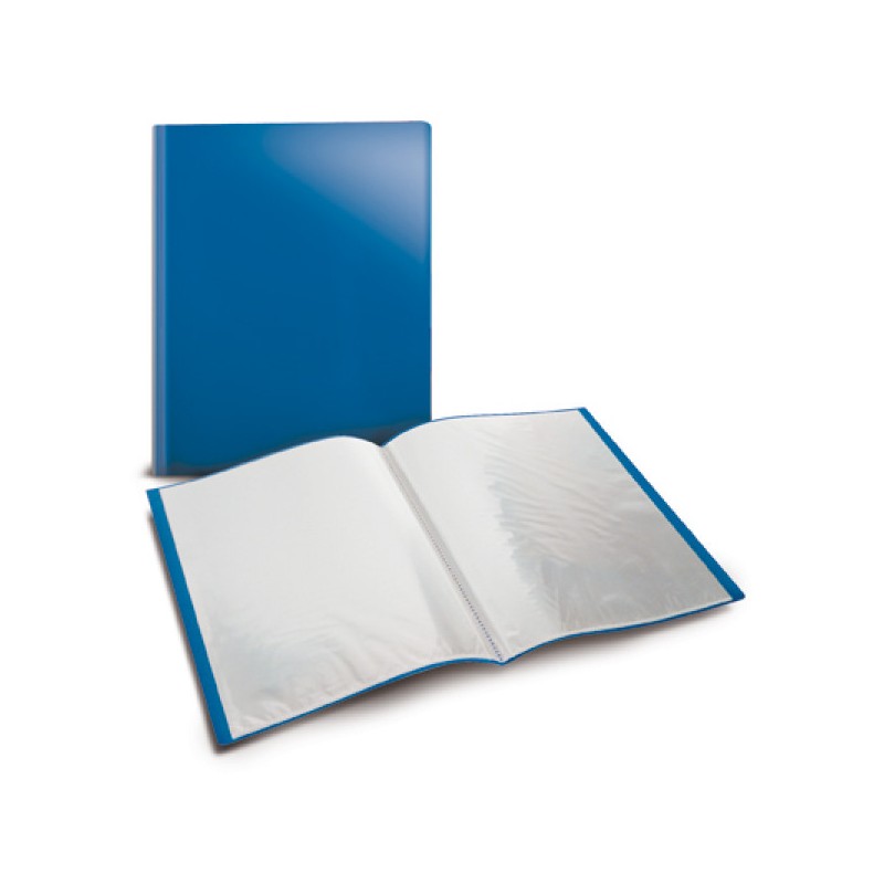 PORTALISTINO A BUSTE FISSE ELICA - 40 BUSTE - COPERTINA BLU