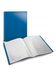 PORTALISTINO A BUSTE FISSE ELICA - 40 BUSTE - COPERTINA BLU
