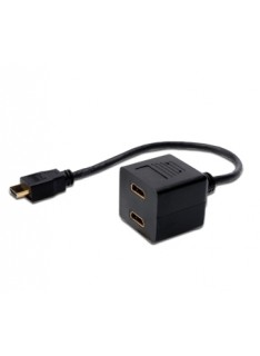 CAVO SPLITTER HDMI CON 1 CON MASCHIO E 2 FEMMINA HDMI (AK508001)