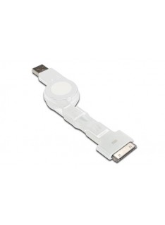 CAVO DOCK 3 IN 1 RETRAIBILE USB 2.0 + CONNETTORI 30PIN MICRO USB E MINI USB