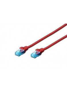 CAVO DI RETE DRITTO NON SCHERMATO CAT.5E 2 MT COLORE ROSSO